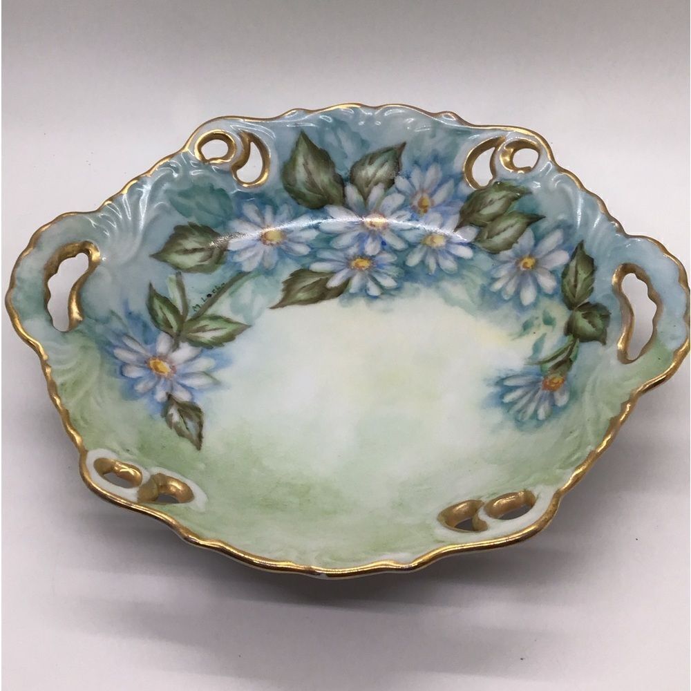 Vintage Handpainted Daisy Dish